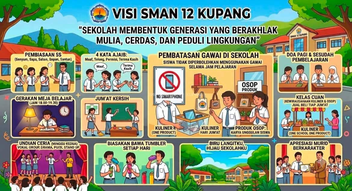 MEMBANGUN GENERASI BERAKHLAK MULIA, CERDAS, DAN PEDULI LINGKUNGAN: INTIP PROGRAM UNGGULAN SMAN 12 KUPANG